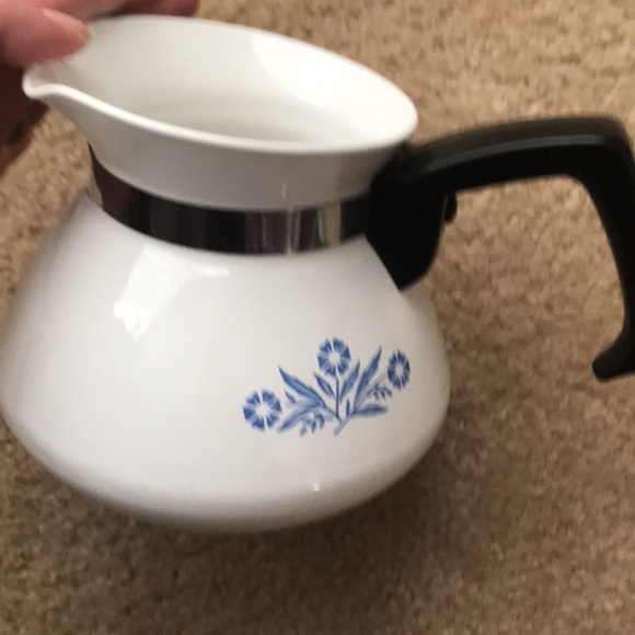 Vintage Corningware coffee pot, blue cornflower - Picture 3 of 5